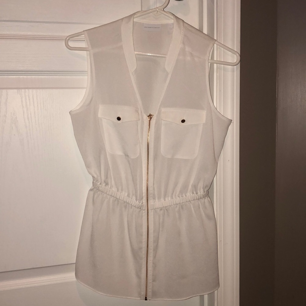 Dressy white tank top